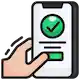 Sketch of someone booking the moving company on Padspin on their phone