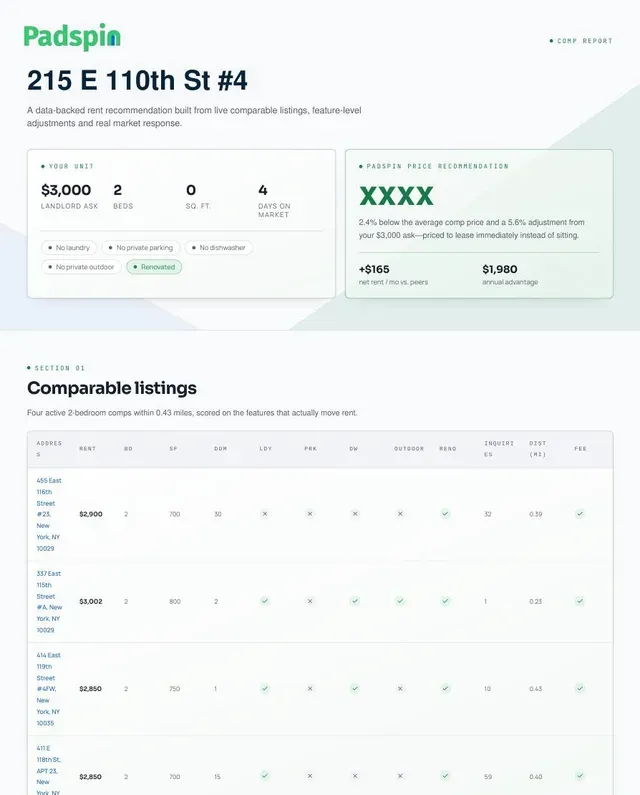 Sample Padspin Comp Report